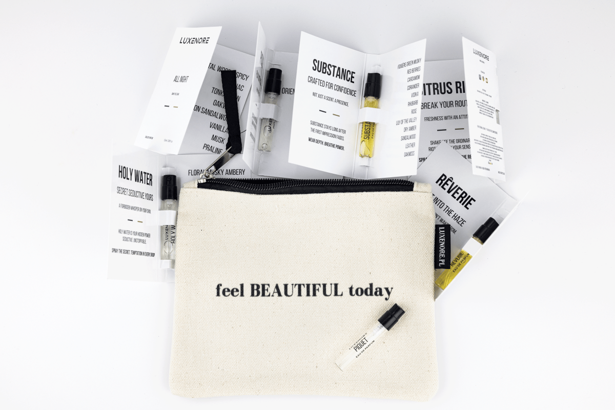 Discovery set 6 zapachów LUXENORE plus Kosmetyczka - Luxenore - Eau de Parfum