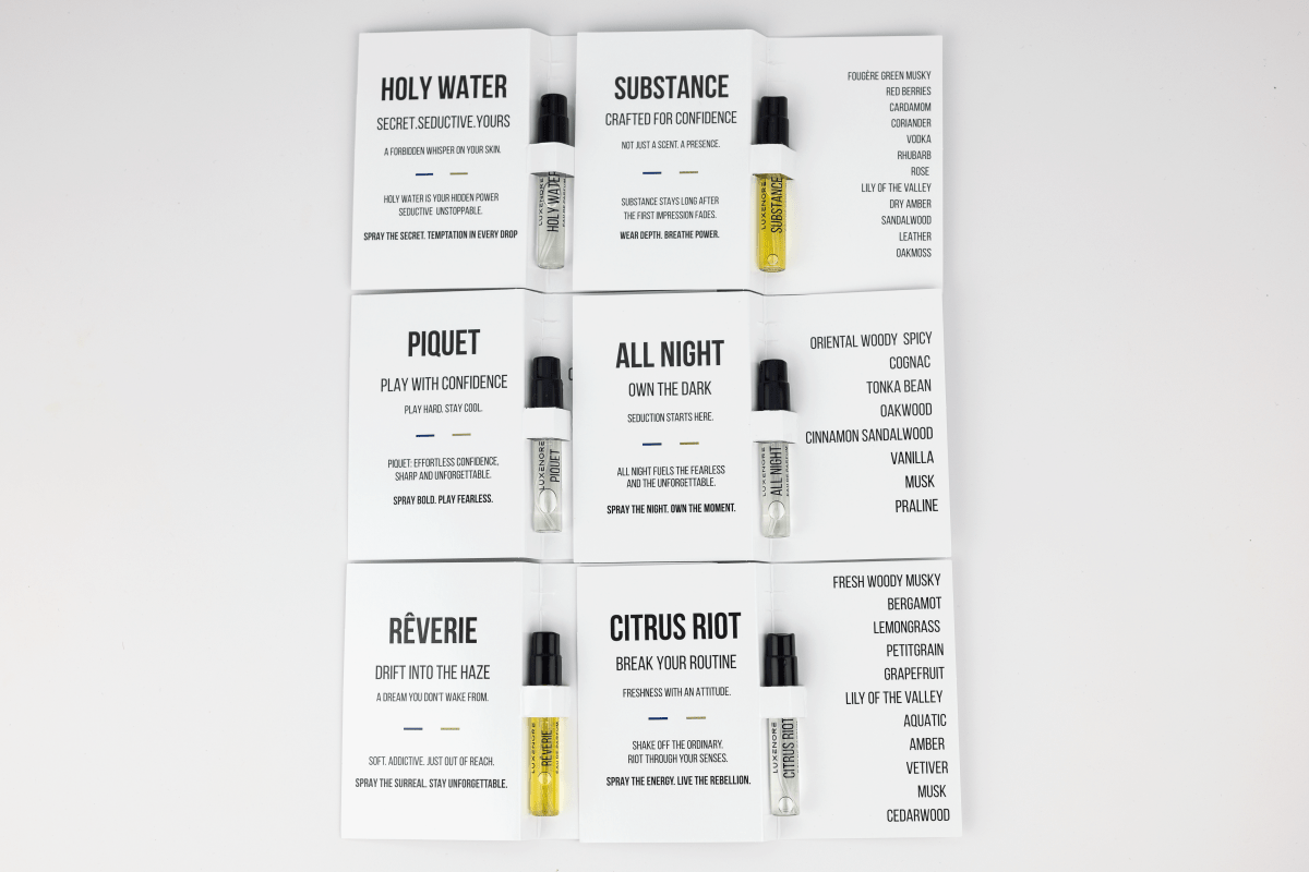 Discovery set 6 zapachów LUXENORE plus Kosmetyczka - Luxenore - Eau de Parfum